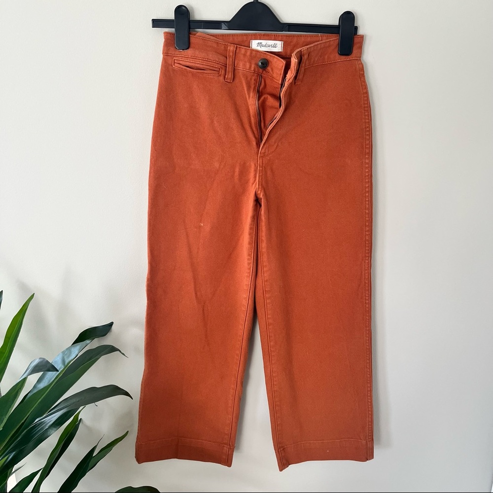 Madewell Slim Emmet Wide Leg Crop Denim